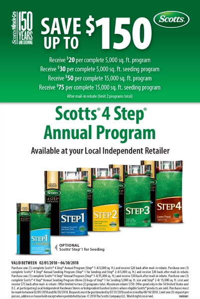 Scotts 4 Step Fertilizer Program Rebate