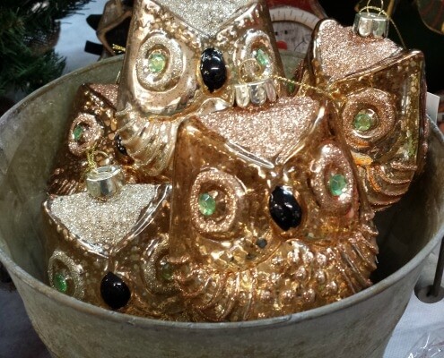 Herbeins Gold Holiday Owls
