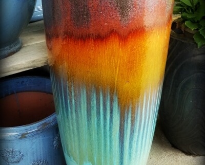 Colorful Pottery Tall Large Herbeins Garden Center Emmaus Pa