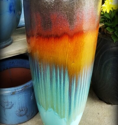 Colorful Pottery Tall Large Herbeins Garden Center Emmaus Pa