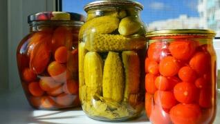 Canning pickles tomatoes preserving jars Herbeins Garden Center Emmaus Pa
