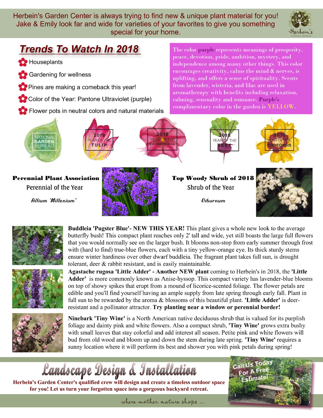 2018 Spring Newsletter – Herbeins Garden Center | PA Lehigh Valley ...