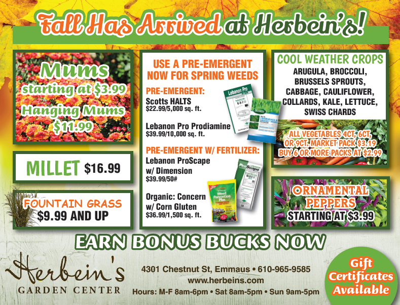 Ad for week of 8/21/2018 Herbeins Garden Center