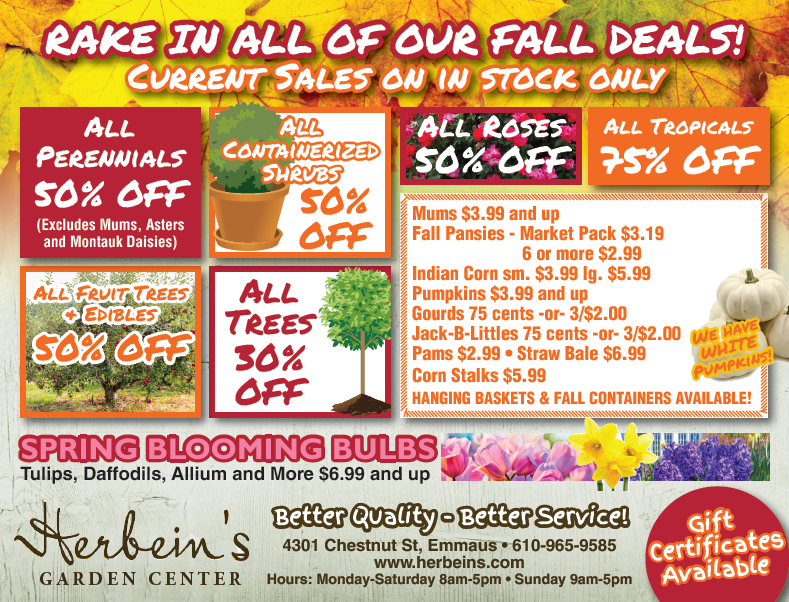 Herbeins Garden Center Ad for week of 10/17/2018