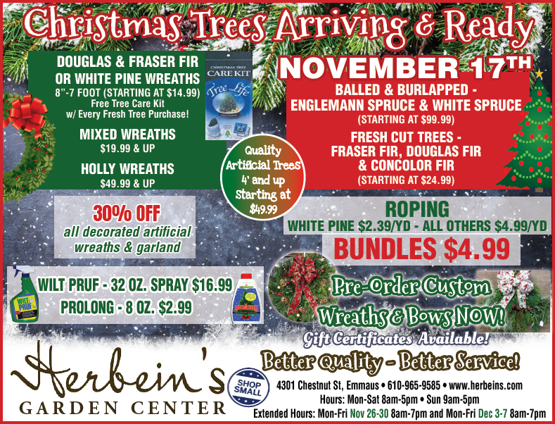 Herbeins Garden Center Ad for week of 11/13-11/19/2018