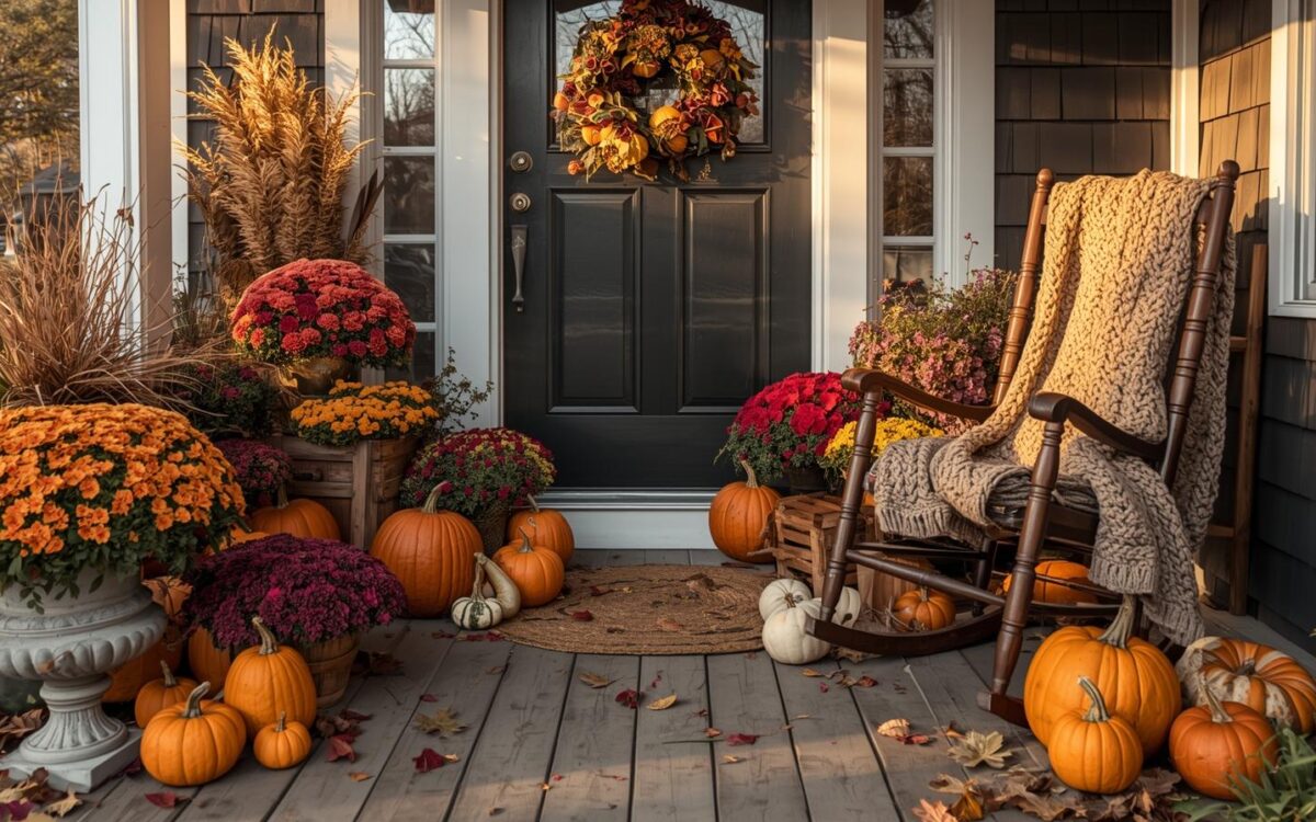fall porch decor