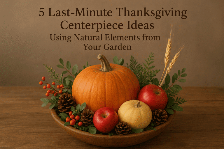 Versatile natural fall centerpiece ideas using pumpkins, apples, and seasonal elements from the garden.